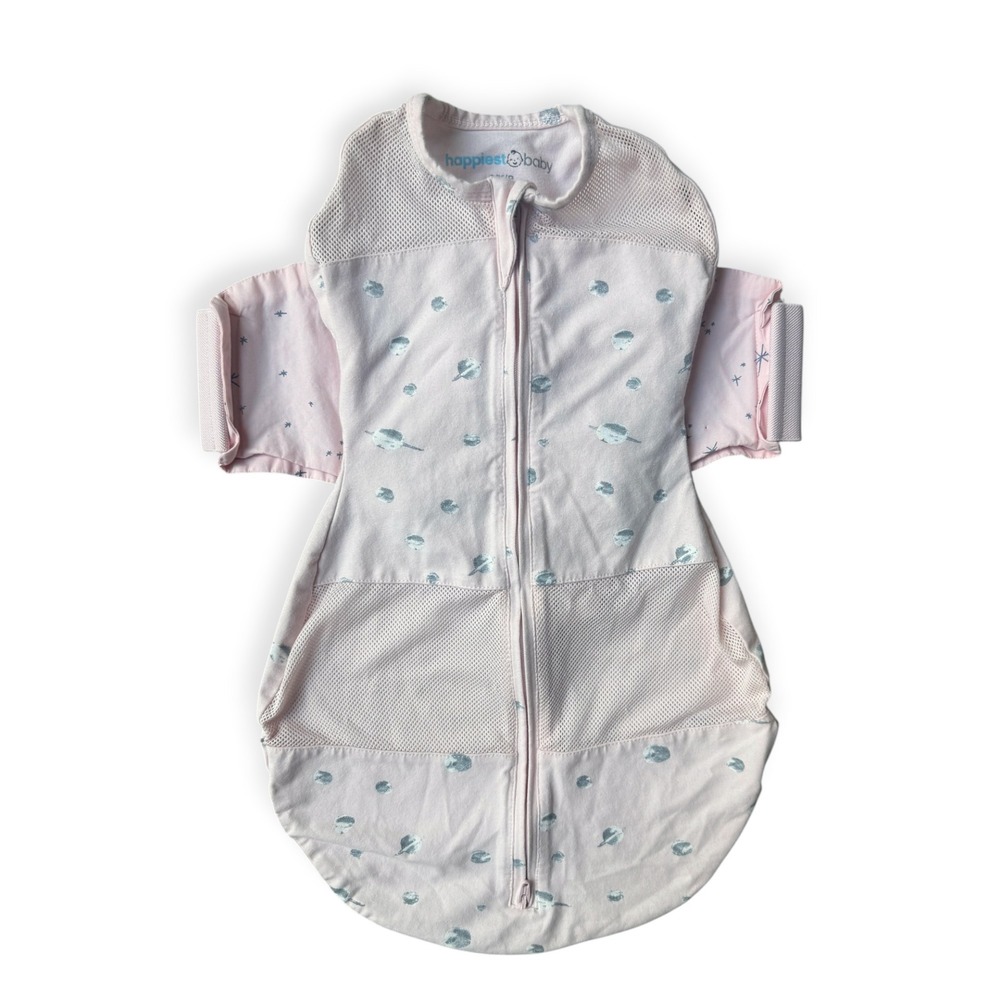 Happiest Baby SNOO Sack Small Pink Planets Organic Cotton Swaddle S/K/P